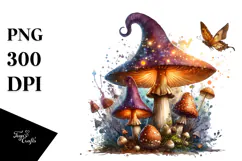 Detailed Magical Mushroom, Transparent PNG Product Image 1