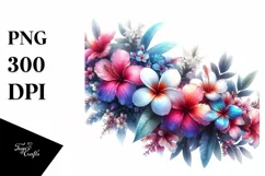 Vibrant Hawaiian Roses PNG Product Image 1