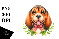 Baby Bloodhound with Big Eyes PNG Product Image 1