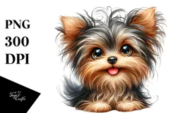 Cute Yorkipoo with Big Eyes PNG Product Image 1