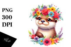 Cute Watercolor Otter, 20 oz Tumbler Product Image 1