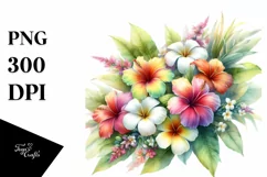 Hawayan Flowers Watercolor PNG Product Image 3