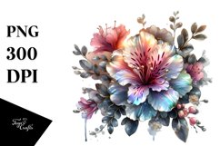 Shiny Azalea Clipart Design with Metallic Inserts Product Image 3