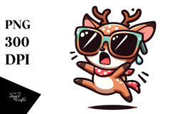 Silly Deer in Sunglasses, PNG Product Image 1