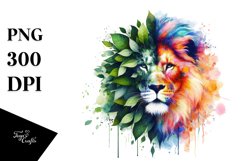 Abstract Vibrant Lion, PNG Product Image 3