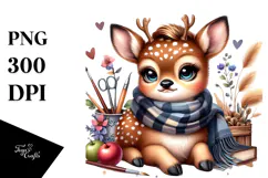 Cool Baby Deer with Big Eyes PNG Product Image 1