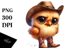 Expressive Chicken in Cowboy Boots | Clipart Product Image 1