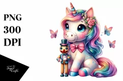 Colorful Baby Unicorn with Ventriloquist's Dummy PNG Product Image 1