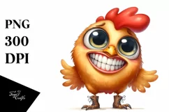 Chicken Boots Shy Goofy Smile Clipart Product Image 3