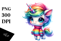 Playing Cute Unicorn PNG Product Image 1