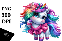 Playing Cute Unicorn PNG Product Image 1