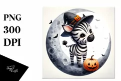 Cute Baby Zebra Halloween PNG Product Image 1
