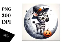 Cute Baby Zebra Halloween PNG Product Image 1