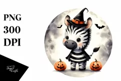 Cute Baby Zebra Halloween PNG Product Image 3