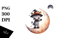 Cute Baby Zebra Halloween PNG Product Image 1