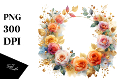 Horizontal Frame Gold Foil | Sublimation Clipart Product Image 1