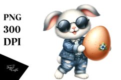 Bunny with Big Egg PNG Product Image 1