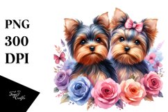 Vibrant Yorkshire Terrier Clipart Product Image 1