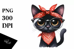 Funny Skinny Black Cat with Fancy es Product Image 3