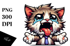 Silly Kitten with Bow Tie, PNG Product Image 1