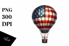 Vintage Dirty Hot Air Balloon with Fireworks Product Image 1
