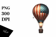 Vintage Dirty Hot Air Balloon with Fireworks Product Image 3