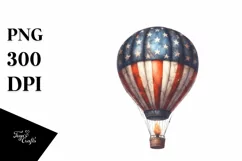 Vintage Dirty Hot Air Balloon with Fireworks Product Image 1