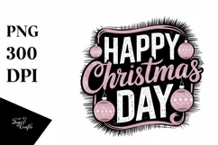 Happy Christmas Day Christmas File PNG Sublimation File Product Image 1