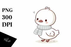 Cute Winter Baby Swan, Clipart Product Image 1