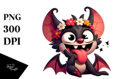 Goofy Batman with Flower Crown, Transparent PNG Product Image 1