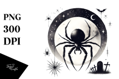 Simple Halloween Image with Spider PNG Product Image 1