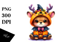 Cute Baby Elk Halloween Clipart Product Image 3