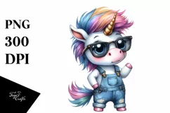 Excited Farm Jeans Sunglasses | Clipart Product Image 1