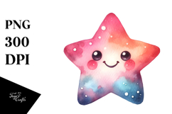 Whimsical Smiling Star, PNG Product Image 1