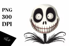 Funny Halloween Skull Clipart PNG Product Image 1