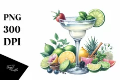 Watercolor Margarita Sticker | Clipart Product Image 3
