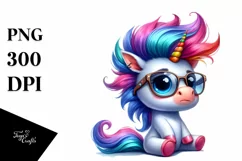 goofy baby unicorn, Transparent PNG Product Image 3