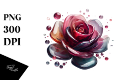 Glossy Rose Material Watercolor Splash Product Image 1