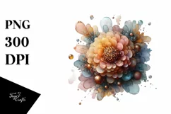 Glossy Marigold Watercolor Splash PNG Product Image 3