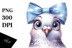 Dove Portrait Confused Goofy Clipart Product Image 1