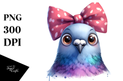 Dove Portrait Confused Goofy Clipart Product Image 1