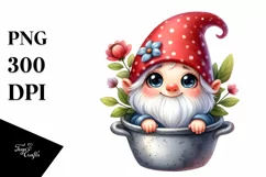 Cute Smiling Gnome Clipart, High-Resolution PNG Product Image 3