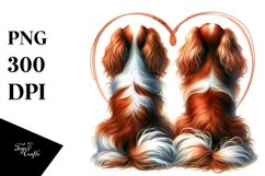 Cavalier King Charles Spaniel with Heart, PNG Product Image 1