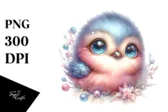 Baby Bird with Big Eyes, Transparent PNG Product Image 1