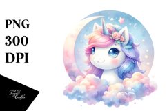 Cute Baby Unicorn Clipart Product Image 1