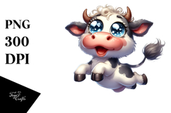 Cartoon Cow with Large Udder, PNG Product Image 1