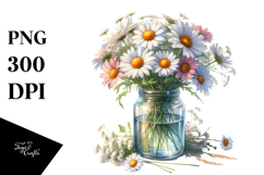 Large Daisy Jar | Clipart Product Image 1