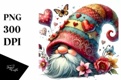 Detailed Valentines Gnome PNG Product Image 1