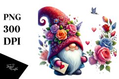 Detailed Valentines Gnome PNG Product Image 1