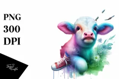 Baby Cow on Broadway Stage, Magical PNG Product Image 1
